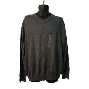 Men's Croft & Barrow XXL Signature Sweater Classic Soft Touch Gray Cotton Blend